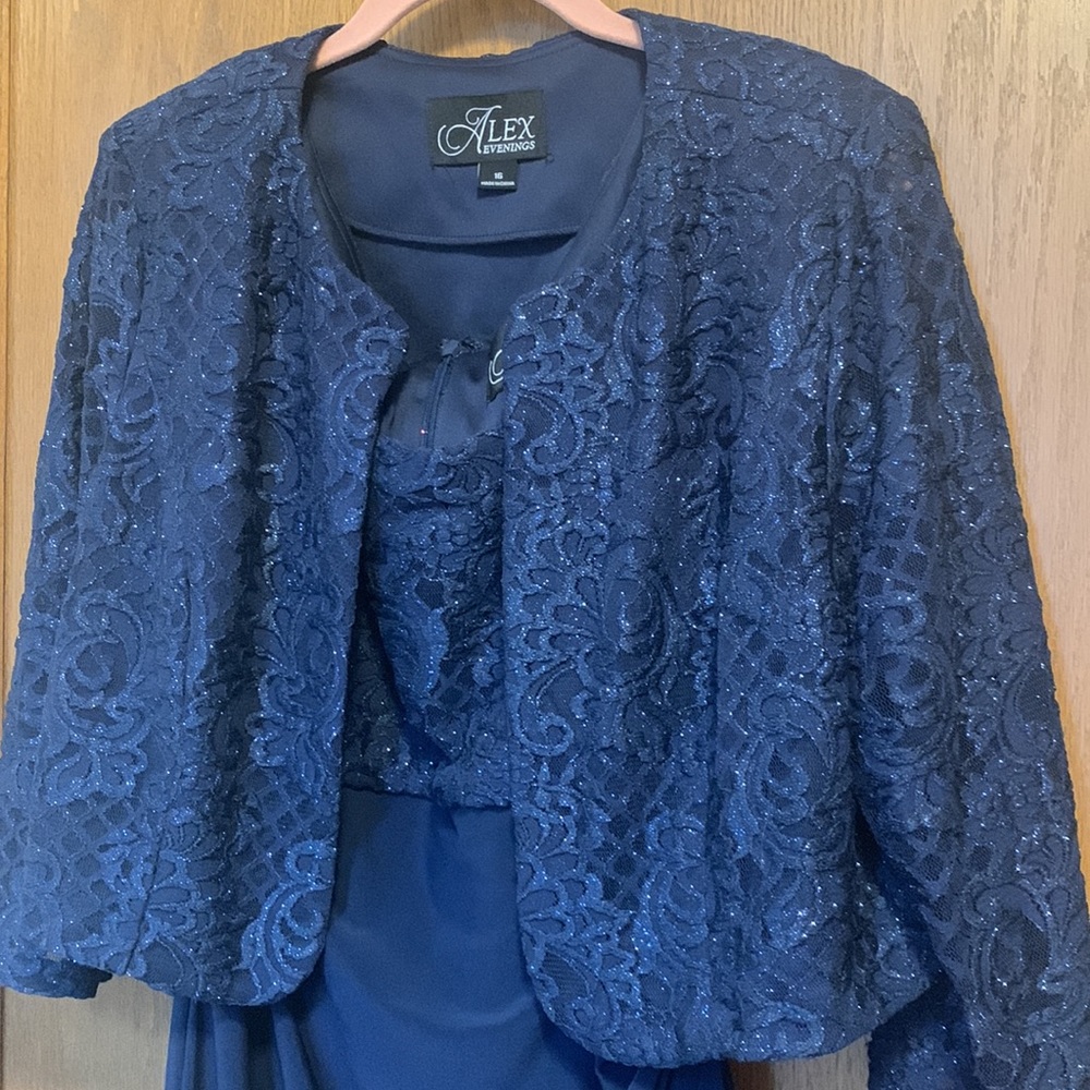 Lace Bodice Empire Gown  with Bolero Jacket